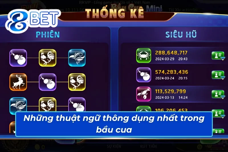 Bầu Cua 88Bet - Trải Nghiệm Giải Trí Trực Tuyến Đỉnh Cao 6 Một số thuật ngữ phổ biến trong bầu cua 88Bet