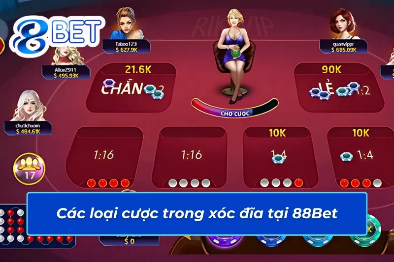 Xóc Đĩa 88Bet - Loại Hình Hấp Dẫn Mọi Người Tham Gia 5 Các loại cược trong xóc đĩa 88Bet